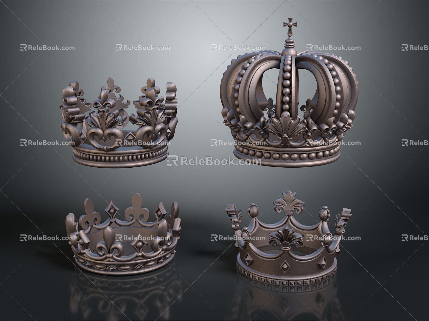 European-style crown crown crown crown home accessories 3d model