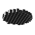 Black Hexagonal Module Structured Modern Ceiling Pendant Light Geometric Design Fixture