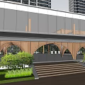 modern architecture forest architecture landscape demonstration area landscape 3d model