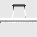Modern Rectangular Suspended Pendant Light With Sleek Metal Body And LED Lighting
