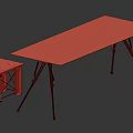 Modern Minimalist Table And Chair Set With Transparent Glass Top And Metal Frame