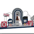 Decorative Beer Display With LOVE Letters Arch Cute Figures And Valentine Elements