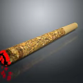 Brown Textured Herbal Daily Use Stick With Red Glowing End And Smooth Surface