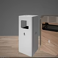 Public Facilities Modern Trash Bins With Various Design Styles And Materials 3d model