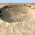 Meteor Crater Meteor Crater Terrain Geopark Mountain Range 3d model