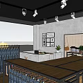 Modern Clothing Store Interior With Mannequins Clothing Displays Shelves And Plants