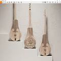 Modern Pipa Solid Wood Pipa 3d model