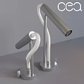 Modern Kitchen Faucet with Sleek Stainless Steel Curved Design and Chrome Finish