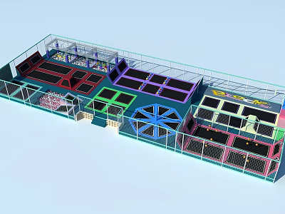 Modern Trampoline 3d model