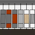 Modern Room Dividers With Colorful Panels And Various Materials For Interior Design