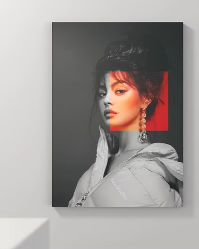 modern figure painting decorative painting 3d model