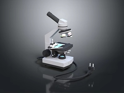 High Precision Laboratory Microscope With Adjustable Stage For Scientific Research And Education 3d model