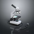 High Precision Laboratory Microscope With Adjustable Stage For Scientific Research And Education 3d model