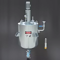 Stainless Steel Industrial Mixing Reactor With Agitator Motor And Pipes Valves