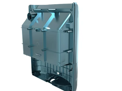 Heavy Duty Metal Industrial Enclosure With Structural Design And Mounting Brackets 3d model