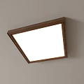 Square Ceiling Light With Wooden Frame And White Panel For Home Lighting 3d model