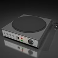 DAEWOO Electric Griddle Kitchen Appliance With Stainless Steel Body And Control Knobs 3d model