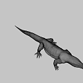 Realistic 3D Model of Komodo Dragon With Detailed Scales And Sharp Claws