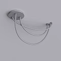 Modern Chandelier with Black Ceiling Base Yellow Curved LED Tubes Hanging Bright Lighting Design