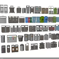 Public Trash Bins As Essential Public Facilities With Various Designs And Colors