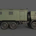 Military Green Utility Truck With Off Road Tires And Cargo Compartment