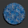 Blue Decorative Ornament Combination With Mesh Pattern Gold Trim And Red Eyes Figurine