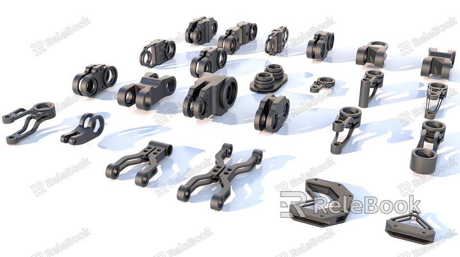 Hard surface mechanical parts combination of mechanical parts model