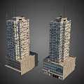 Modern High Rise Residential Building With Multiple Floors Balconies And Windows