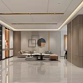 Modern Luxury Hotel Lobby Interior With Marble Floor Reception Desk And Sofa Area