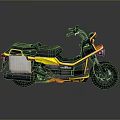 Stylish Modern Yellow And Gray Scooter Motorcycle With Storage Box Design