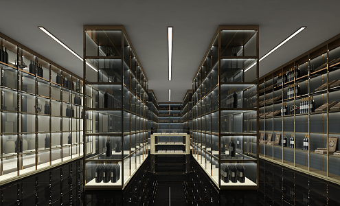 Modern Cellar Cigar Wine Area 3d model