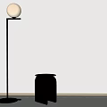 Floor lamp metal floor lamp side 3d model