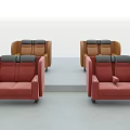 Multiple Modern Sofa Designs With Red Brown Upholstery And Stylish Armrest Details