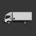 White Commercial Box Truck With Modern Exterior For Delivery And Cargo Transport Services