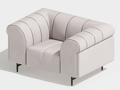 Modern Single Sofa Single Leisure Chair 3d model