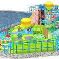 Indoor Children Playground Equipment With Slide Ball Pool Balloon Decorations And Safe Climbing Structures