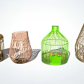 Modern Public Chair With Woven Structure And Wooden Frame For Outdoor Spaces