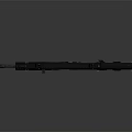 Modern Tactical Rifle With Top Rail Magazine And Sleek Black Design