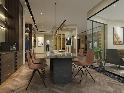 Modern Clothing Store 3d model