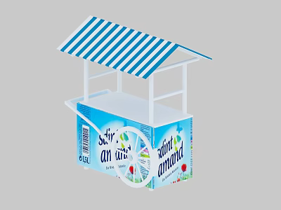 Dining Car Booth 3d model