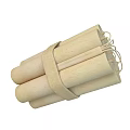 Yellow Cylindrical Explosive Weapon Bundle Tied With Strong Rope 3d model