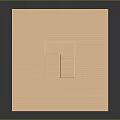 Modern Layered Stairs Model With Wooden Steps And Transparent Materials On Beige Base