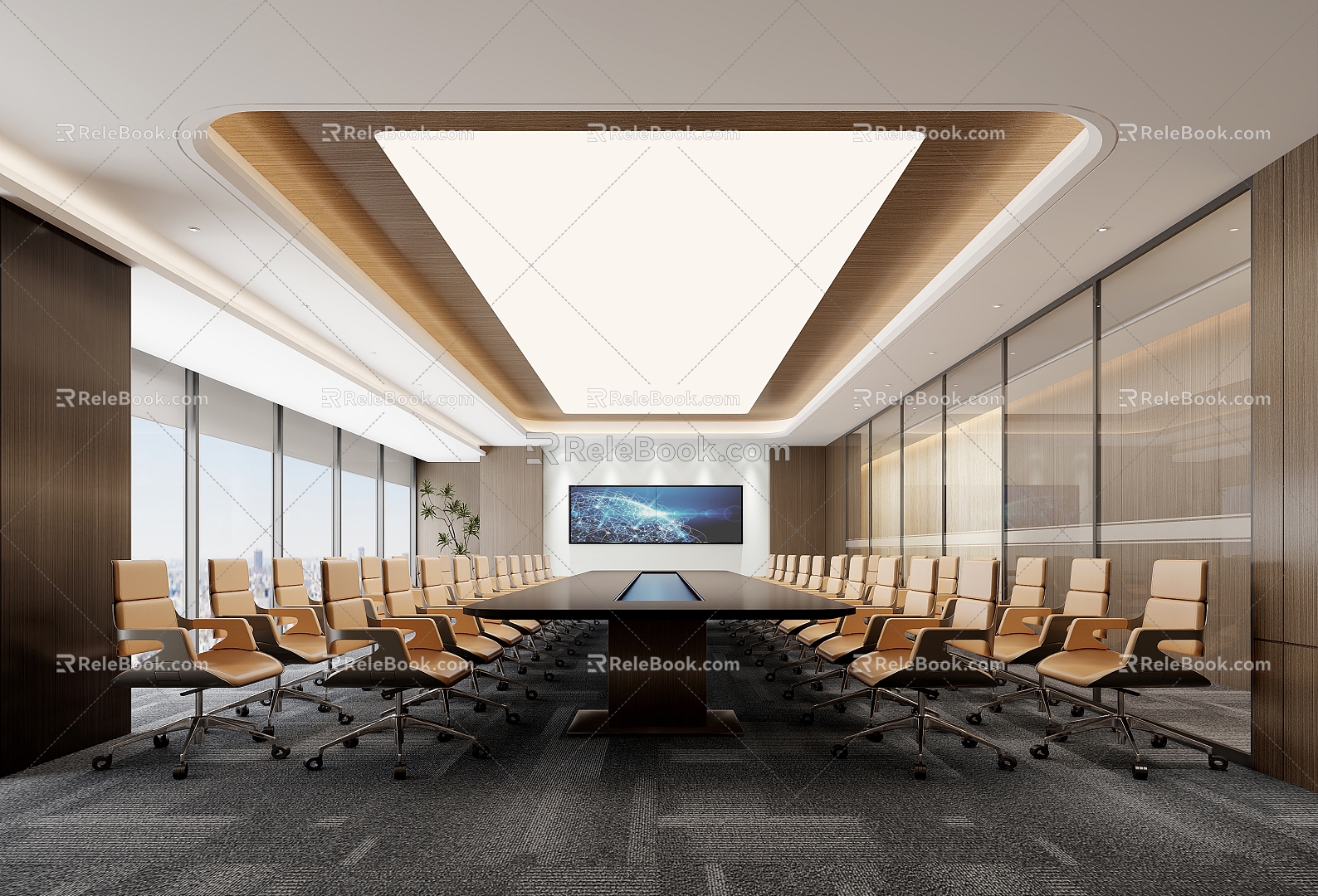 Modern Conference Room 3d model