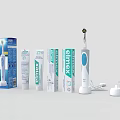Electric toothbrush toothpaste box 3d model
