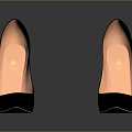 Stylish Black Patent Leather High Heels With Pointed Toe Golden Heels And Orange Inner Sole