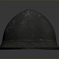 Vintage Military Helmet Featuring Worn Texture And Dark Color Historical Weapon Accessory