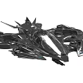 Black Futuristic Flying Vehicle With Multiple Rotors And Transparent Cockpit Design