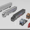 Various Types Of Functional Commercial Trucks In Multiple Colors With DAF Brand For Cargo Transport