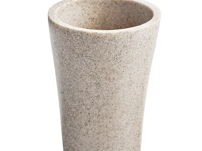 Textured Natural Sandstone Conical Vase Perfect for Flowers in Modern Home Decor 3d model