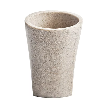 Textured Natural Sandstone Conical Vase Perfect for Flowers in Modern Home Decor 3d model